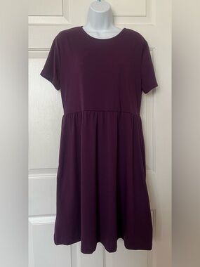 SHEIN Purple Short-Sleeve Top